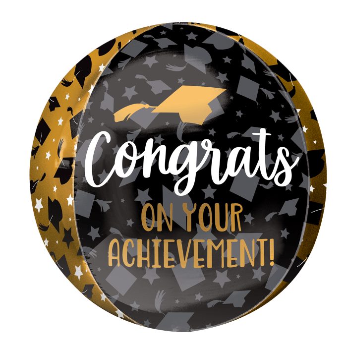 Balloons2Go Balloons 16" Congrats On Your Achievement Orbz Balloon 16" Congrats on Your Achievement Orbz – Foil Balloon
