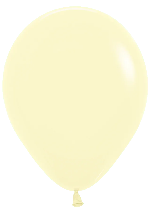 Balloons2Go Balloons 5 inch (100 Ct) / Pastel Matte Yellow Sempertex Pastel Matte Round Latex Balloons | All Sizes Sempertex Pastel Matte Round Latex Balloons