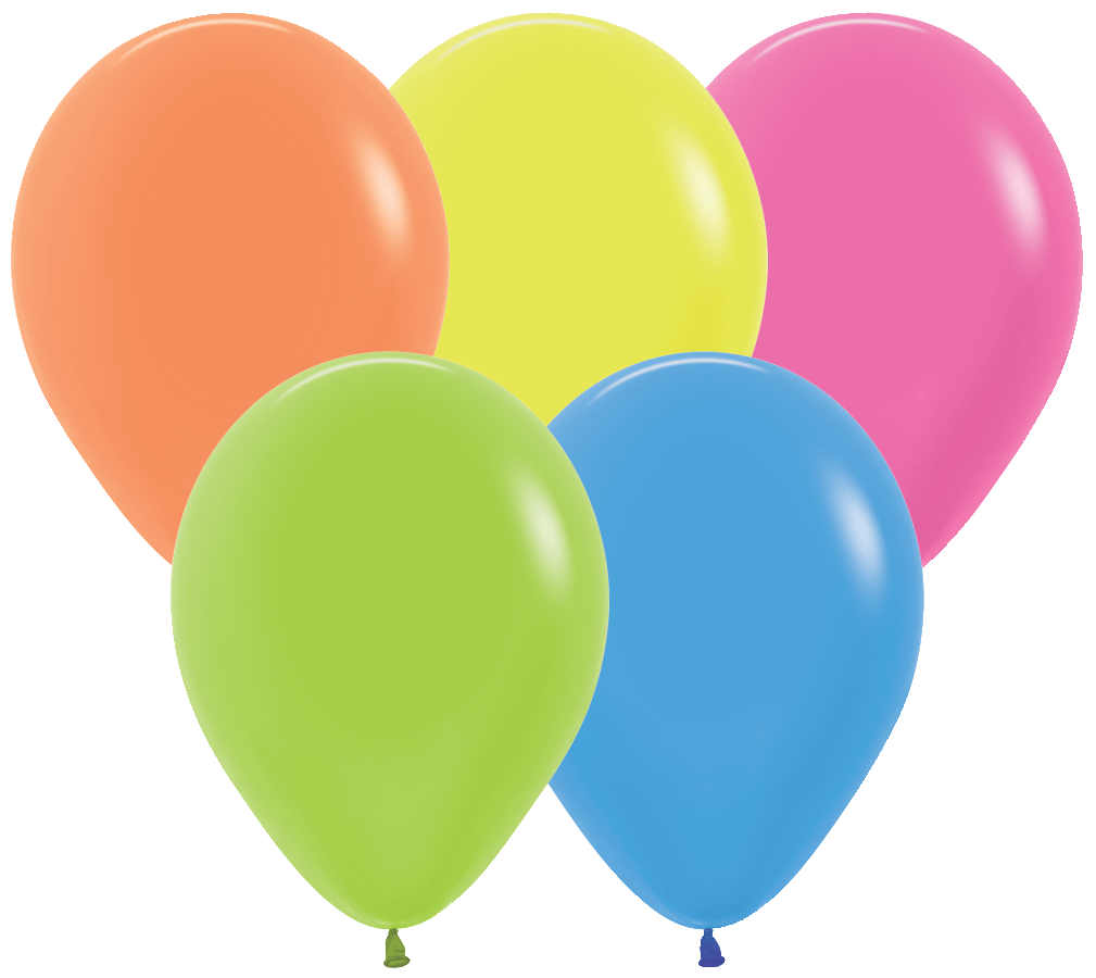Balloons2Go Balloons 5 inch (100 Ct) / Neon Assortment Sempertex Latex Balloon Assortments | All Sizes Sempertex Balloon Assortments | All Sizes & Mixed Colors