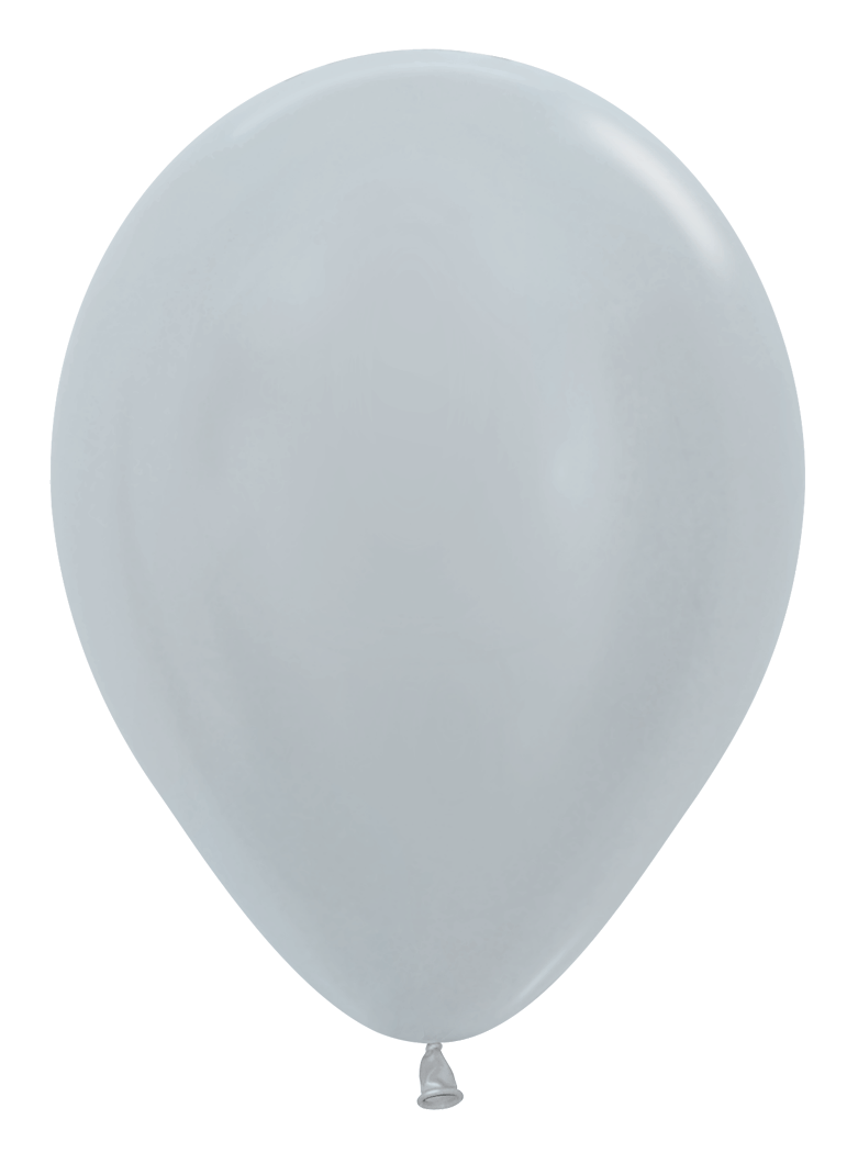 Balloons2Go Balloons 5 inch (100 Ct) / Metallic Silver Sempertex Metallic Latex Balloons | All Sizes Sempertex Metallic Latex Balloons | All Sizes