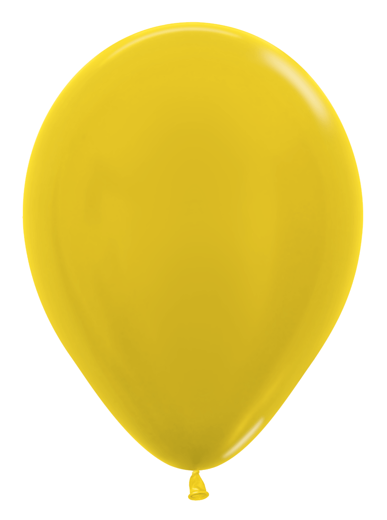 Balloons2Go Balloons 5 inch (100 Ct) / Metallic Yellow Sempertex Metallic Latex Balloons | All Sizes Sempertex Metallic Latex Balloons | All Sizes