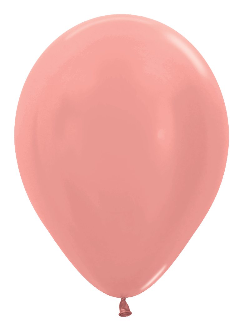 Balloons2Go Balloons 11 inch (100 Ct) / Metallic Rose Gold Sempertex Metallic Latex Balloons | All Sizes Sempertex Metallic Latex Balloons | All Sizes