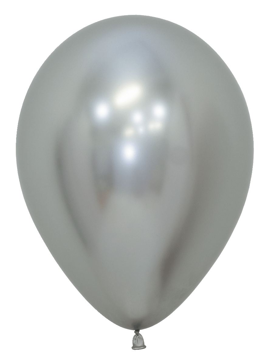 Balloons2Go Balloons 5 inch (100 Ct) / Reflex Silver Sempertex Reflex Latex Balloons | All Sizes Sempertex Reflex Latex Balloons | All Sizes