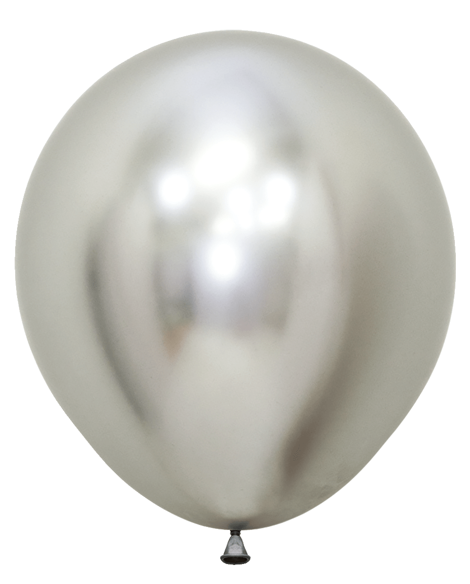 Balloons2Go Balloons 18 inch (15 Ct) / Reflex Silver Sempertex Reflex Latex Balloons | All Sizes Sempertex Reflex Latex Balloons | All Sizes