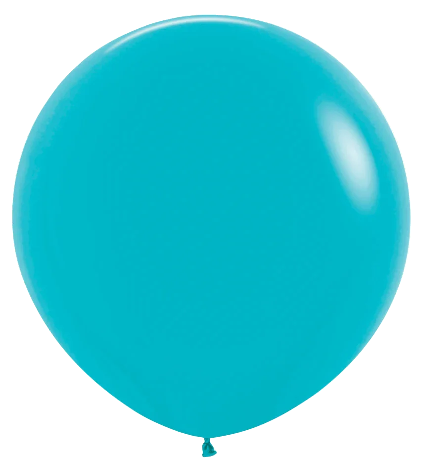 Balloons2Go Balloons 24 inch (3 Ct) / Deluxe Turquois Blue Sempertex Deluxe Color Latex Balloons | All Sizes Sempertex Deluxe Color Latex Balloons | All Sizes