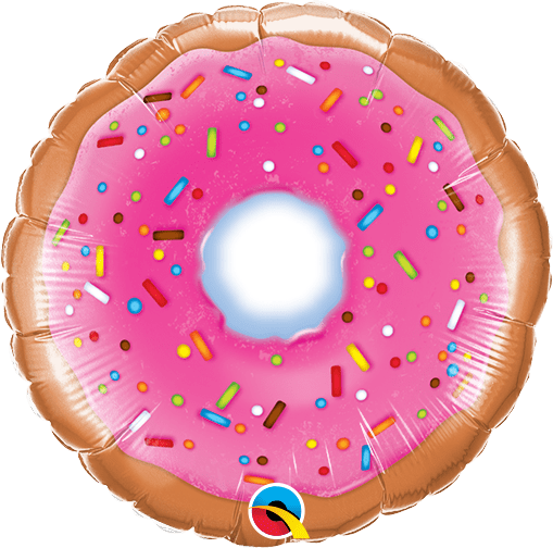 Balloons2Go Balloons Donut 9 inches mylar Balloon 9in Donut Foil Balloon | Sweet Party Accent