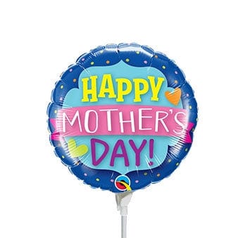 Balloons2Go Balloons 9 inch Mother's Day Emblem Banner Foil Balloon 9in Mother's Day Emblem Banner Balloon | Mini Foil