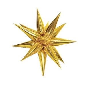 Balloons2Go Balloons 19 inch / Gold Starburst Foil Balloons 26 inch, 40 inch Starburst Foil Balloons Collection | Radiant Shapes