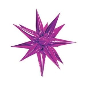 Balloons2Go Balloons 19 inch / Magenta Starburst Foil Balloons 26 inch, 40 inch Starburst Foil Balloons Collection | Radiant Shapes