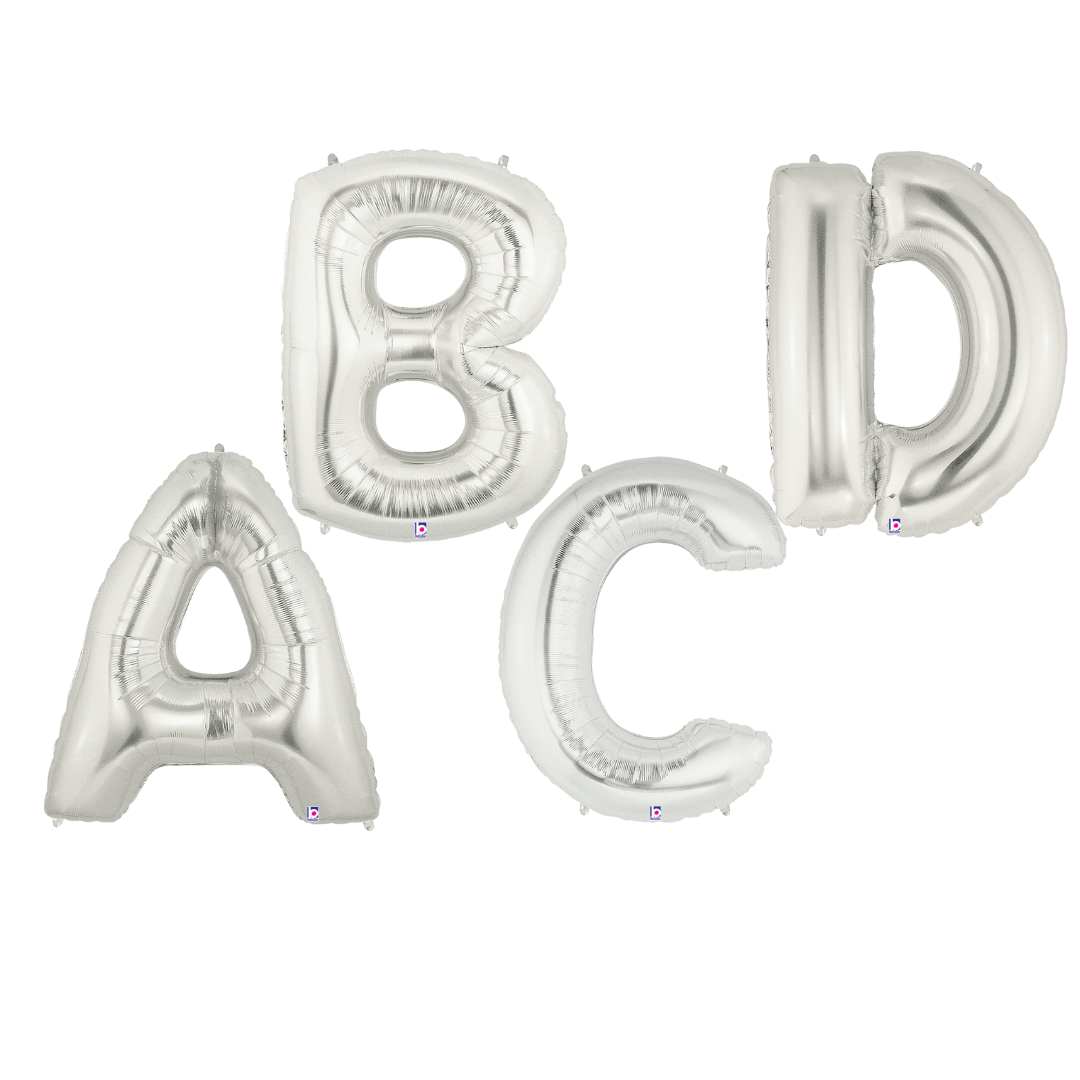 Silver letter shop balloons