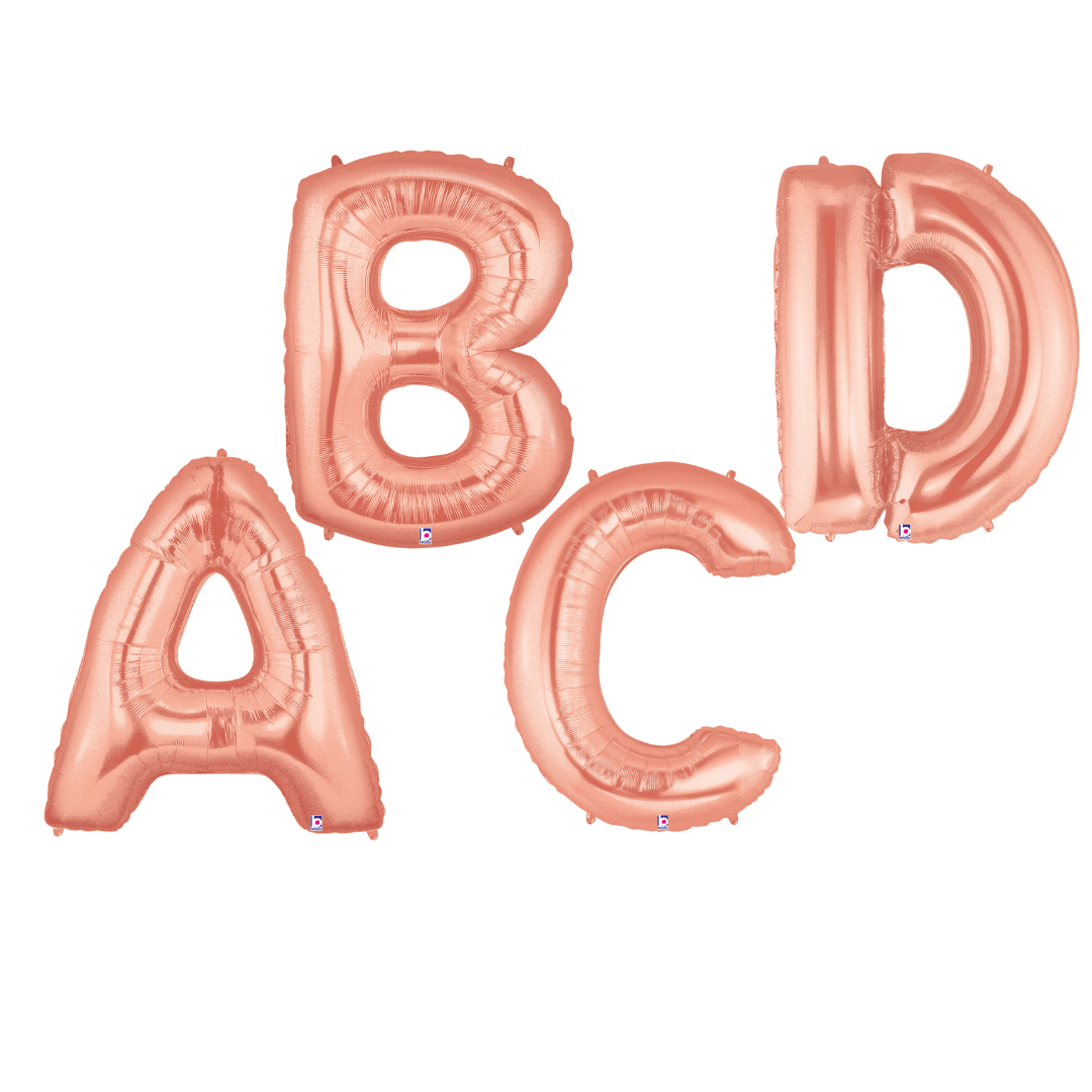 Rose gold cheap foil letter balloons