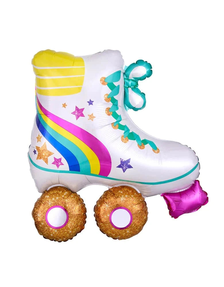 Balloons2Go Balloons Roller Skate Shaped Foil Mylar Balloon Roller Skate Shaped Foil Mylar Balloon | Retro Skating Party