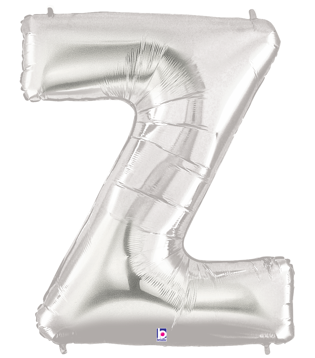 Balloons2Go Balloons Z 14 inch Foil Letters Silver 14in Foil Letter Balloons - Silver | Custom Message Decor