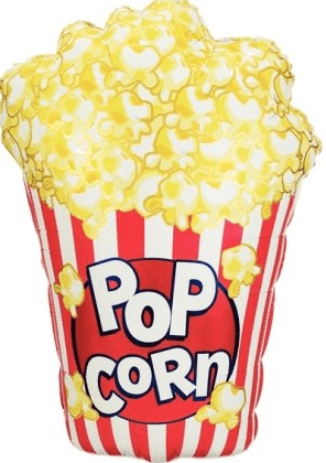 Balloons2Go Balloons 38" Popcorn Shape Foil Balloon 38in Popcorn Shape Foil Balloon | Movie Night Decor