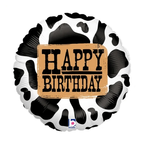 Balloons2Go Balloons 18" Western Happy Birthday Foil Balloon 18in Western Happy Birthday Foil Balloon | Cowboy Theme