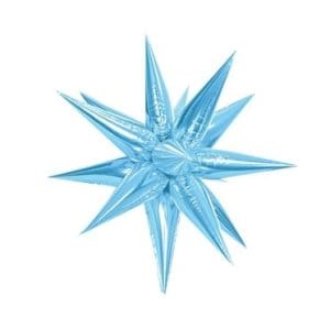 Balloons2Go Balloons 19 inch / Light Blue Starburst Foil Balloons 26 inch, 40 inch Starburst Foil Balloons Collection | Radiant Shapes