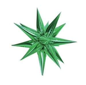 Balloons2Go Balloons 19 inch / Green Starburst Foil Balloons 26 inch, 40 inch Starburst Foil Balloons Collection | Radiant Shapes