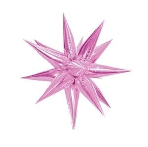 Balloons2Go Balloons 19 inch / Light Pink Starburst Foil Balloons 26 inch, 40 inch Starburst Foil Balloons Collection | Radiant Shapes
