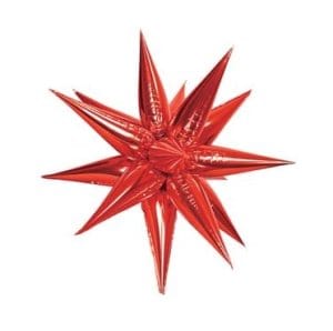Balloons2Go Balloons 19 inch / Red Starburst Foil Balloons 26 inch, 40 inch Starburst Foil Balloons Collection | Radiant Shapes