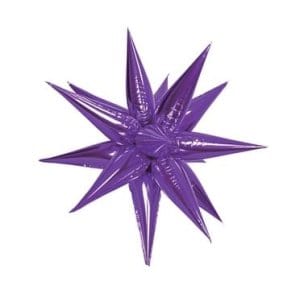 Balloons2Go Balloons 19 inch / Purple Starburst Foil Balloons 26 inch, 40 inch Starburst Foil Balloons Collection | Radiant Shapes