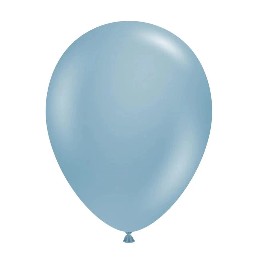 Balloons2Go Balloons 5 inch (50 Ct) / Blue Slate TUFTEX Pastel Opaque Latex Balloons | All Sizes TUFTEX Pastel Opaque Latex Balloons | All Sizes