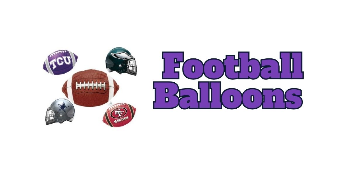 A collection of NFL football balloons