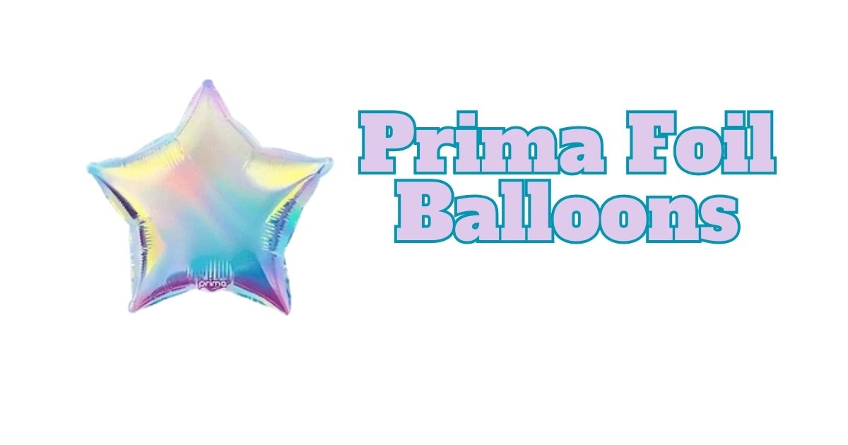 Prima foil balloons cover showing a colorful star balloons
