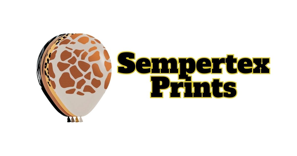 Sempertex balloons printed in safari prints
