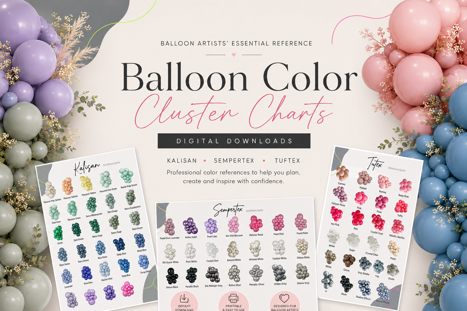 Balloon Color Cluster Charts