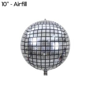 FUNGRAM Balloons 10" Disco Ball Sphere Orb Foil Balloon 10" Disco Ball Sphere Orb Foil Balloon
