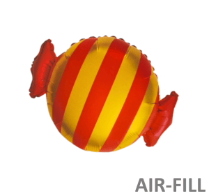 Decochamp Balloons 14" Candy Swirl Red and gold stripe Foil balloon 2ct Air fill only 14" Candy Swirl Red and gold stripe Foil balloon 2ct Air fill only