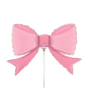 sempertex Balloons 14" Pretty Pink Bow Air-fill Mini Shape - Flat 14" Pretty Pink Bow Air-fill Mini Shape - Flat