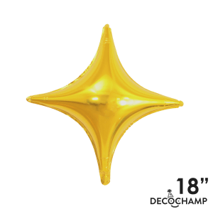 Decochamp Balloons 18" Gold Star Point Foil Balloon 1ct 18" Gold Star Point Foil Balloon 1ct