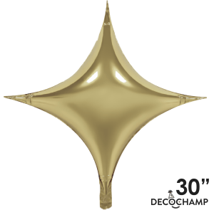 Decochamp Balloons 30" Champagne Star Point Foil Balloon - 1ct 30" Champagne Star Point Foil Balloon - 1ct