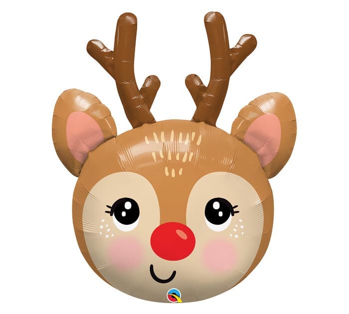 35" PKG RED NOSED REINDEER SHAPE BALLOON