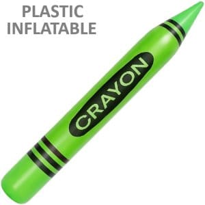 3" X 21" Crayon Inflatable - Green