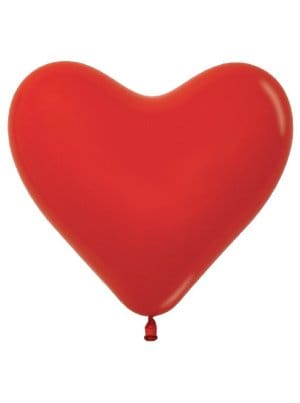 sempertex Balloons 6" Fashion Red Heart Latex Balloon 100ct 6" Fashion Red Heart Latex Balloon 100ct