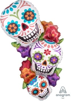 Anagram balloons Balloons 38" Sugar Skulls Foil Balloon 1ct flat 38" Sugar Skulls Foil Balloon 1ct flat