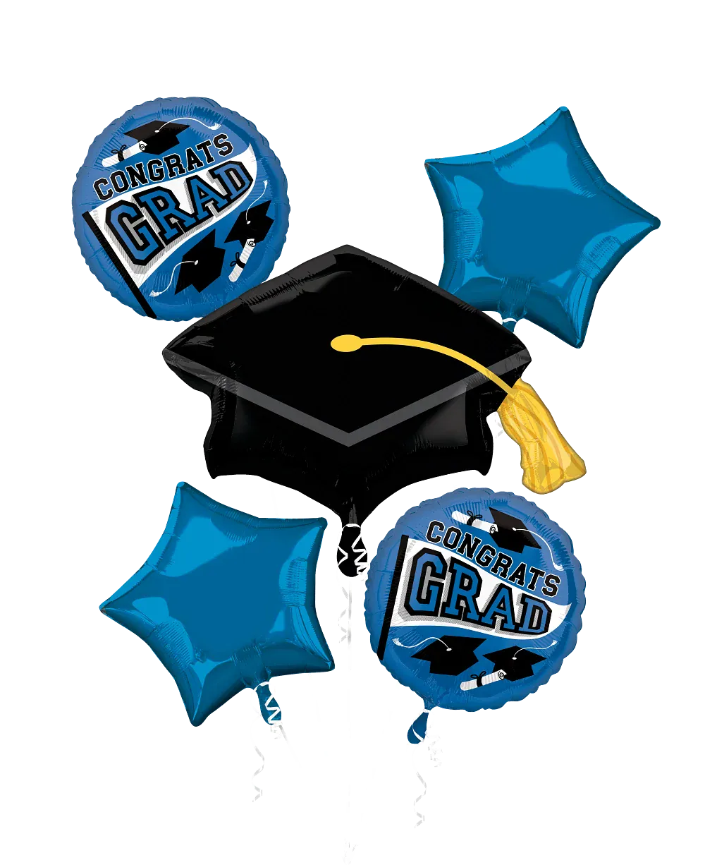 Anagram balloons Balloons Graduation School Colors Blue Bouquet Balloon Kit Graduation School Colors Blue Bouquet Balloon Kit