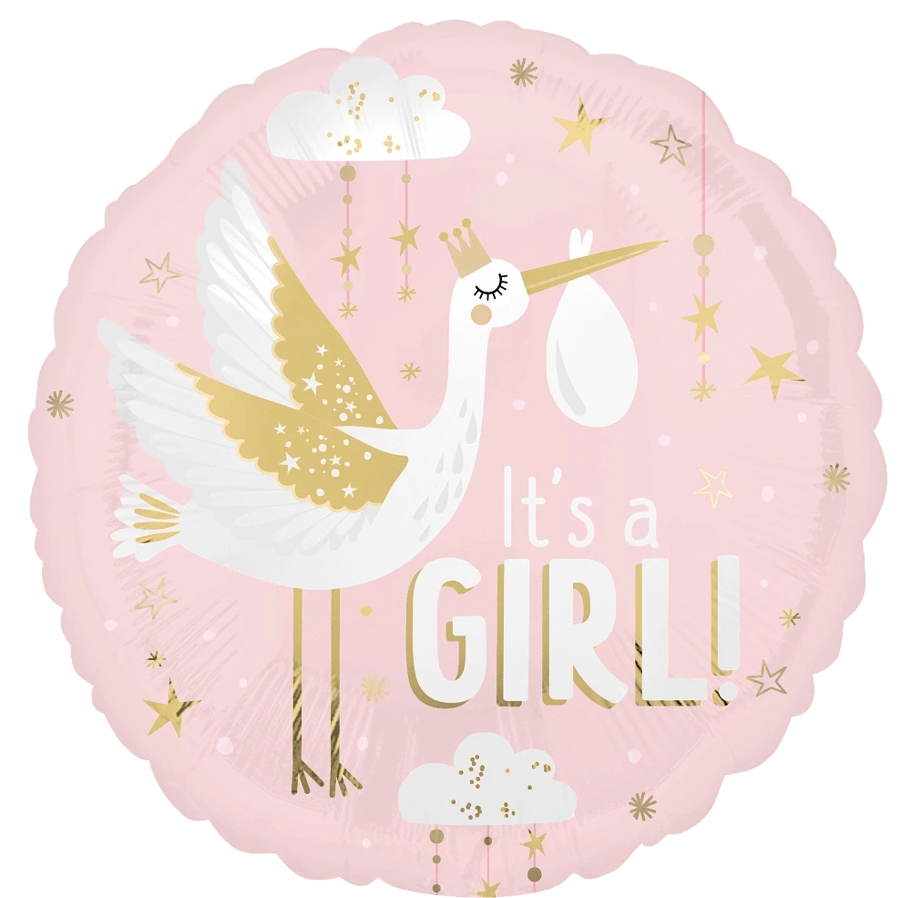 It's A Girl Anagram Foil Balloon