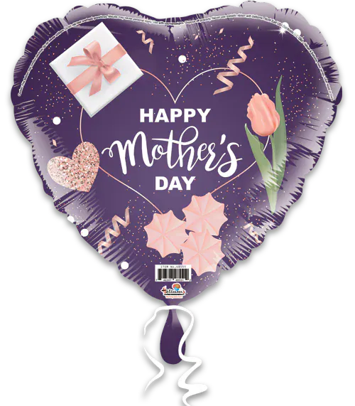 Balloons2Go Balloons Mother's Day Purple and pink  Balloon Mother's Day Purple and pink  Balloon
