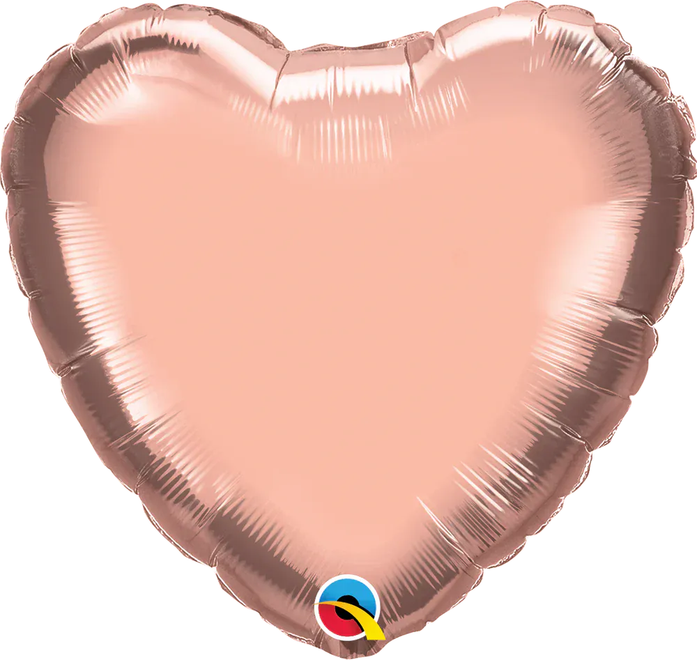 qualatex Balloons 36" Rose gold foil balloon Heart shape 1ct Qualatex 36" Rose gold foil balloon Heart shape 1ct Qualatex