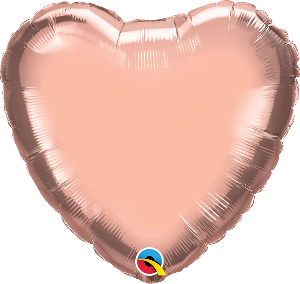 qualatex Balloons 36" Rose gold foil balloon Heart shape 1ct Qualatex 36" Rose gold foil balloon Heart shape 1ct Qualatex