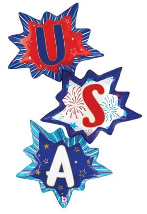 sempertex Balloons 41" USA Burst Shape Foil Balloon 41" USA Burst Shape Foil Balloon