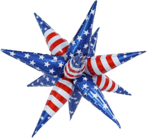 FUNGRAM Balloons 26" USA Stars & Stripes Small Starburst Balloon Kit 26" USA Stars & Stripes Small Starburst Balloon Kit
