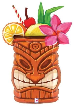  Balloons2Go 34" Tiki Drink Foil Balloon - 34" Tiki Drink Foil Balloon -