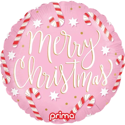 18" Round Merry Christmas Candy Canes