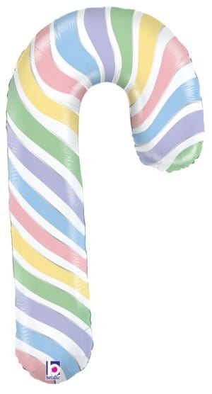 sempertex Balloons 35" Macaron Candy Cane Foil Balloon 35" Macaron Candy Cane Foil Balloon