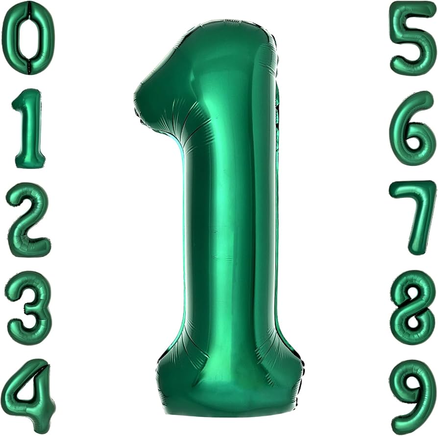 Balloons2Go Balloons 34 Inch Emerald Green Number Foil Balloons 0–9 34 Inch Emerald Green Number Foil Balloons 0–9 | Balloons2Go