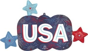 Anagram balloons Balloons 36" x 20" Satin Patriotic Burst USA Foil Balloon 36" x 20" Satin Patriotic Burst USA Foil Balloon
